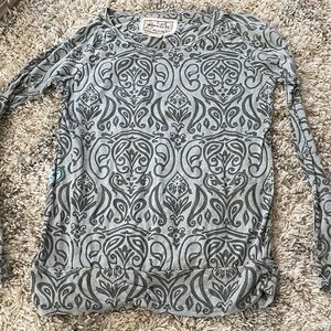 Aventura Charcoal Patterned Long Sleeve Tee